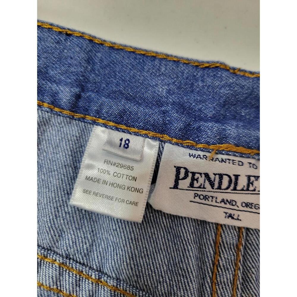 Vintage Pendleton Jeans Womens 18 High Rise Mom Jeans Straight 80s Blue Denim - Picture 11 of 11